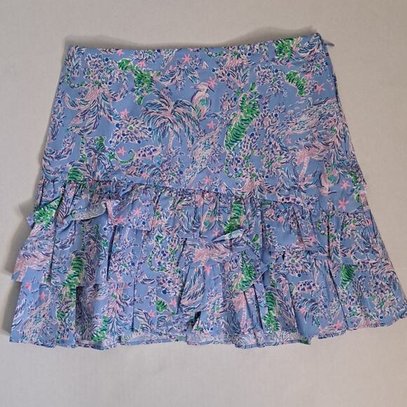 Lilly Pulitzer Rosalie Skirt Set Blue Peri The Turtle Package 8 - Picture 9 of 12